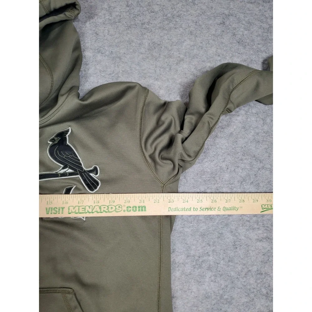 Nike St Louis Cardinals MLB Hoodie Mens Large Green Black Pullover Therma Fit